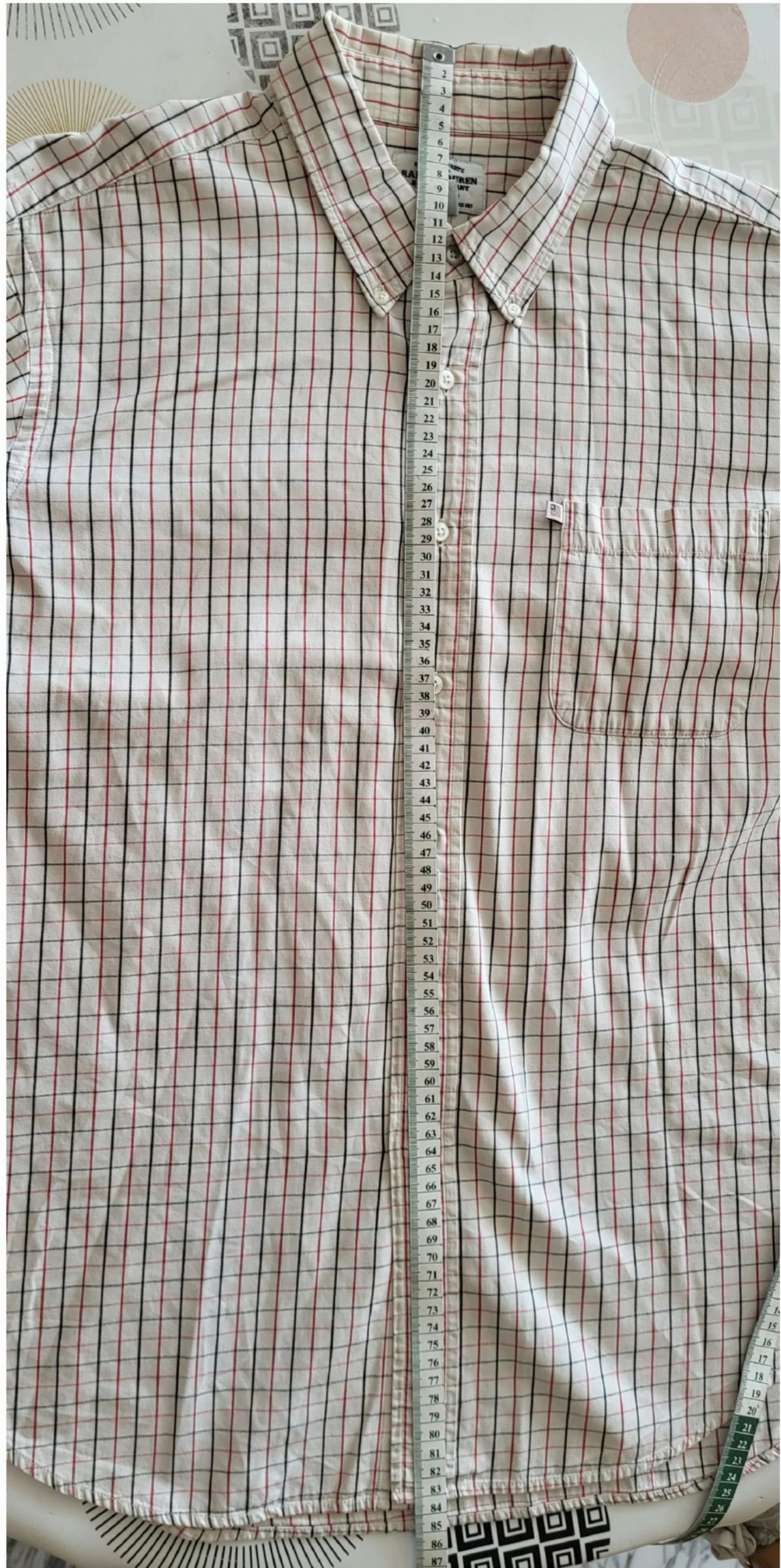 Ralph Lauren Camisa TXL /TFr42- Cuadros-Corte Ancho y Recto- Muy Buen Estado – photo 11